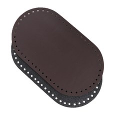 마마니트 타원형 가죽 가방바닥, 통통미니 다크브라운 23*13cm, 1세트