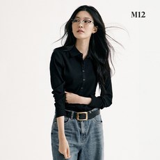 M12 온플 24FW 여성 리브드 카라셔츠 3종