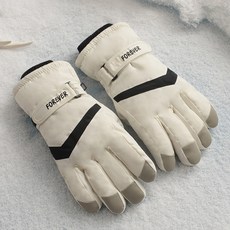 dulandQ 스키장갑 여성 방수 방풍 장갑 패션 겨울장갑 312, 흰색