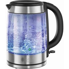 [B0742SKDNR] Russell Hobbs 러셀 홉스 전기 주전자 유리 [BRITA 정수 필터 MAXTRA+ 인서트] 선명도 (1리터+0 5리터 인서트 2200W LED, [02]Glas Wasserkocher_SIngle, 1개
