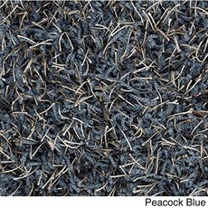 Shaw Super Shag Area Rug Bling Collection Peacock Blue 5ft x 7ft, 본상품, 본상품