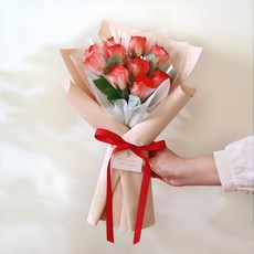 센트바스켓 돈 꽃다발 장미 비누꽃, 0NE 그라데이션레드 1개, 10개 그라데이션레드(비누꽃)