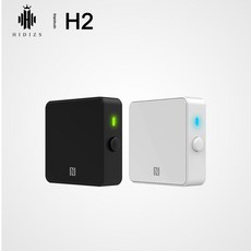 블루투스앰프 Hidizs 칩 무손실 블루투스 5.0 수신기 USB DAC 헤드폰 앰프 AMP 3.5mm 출력 어댑터 H2 MAX97220 AAC SBC aptX LDAC, 02 H2 black, 2.H2 black - hifidac