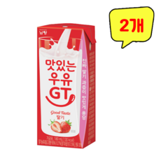 남양 맛있는 우유 GT 딸기 멸균우유, 2개, 180ml