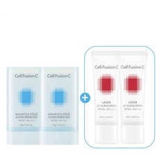 2+1 셀퓨전씨 아쿠아티카 스틱 썬 스크린 19g+19g, 레이저UV썬25ml, 아쿠아티카썬25ml
