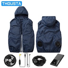 THOUSTA 여름 아이스 얼음 선풍기 조끼 쿨링 에어컨 냉풍 작업복