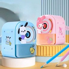 산리오 연필깎이 문구 올인원 캐릭터 생일 랜덤, 1개, 핑크 쿠로미 연필깎이