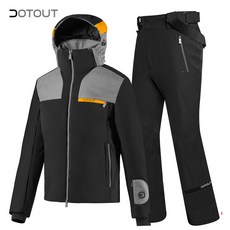닷아웃 남성 스키복 2122 Path Jacket black-orange Trip Pant black