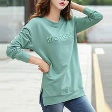 써스데이아일랜드 보브 쮸리 여성 긴팔 레터링 면