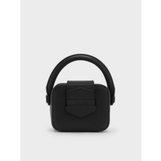 찰스앤키스 카드지갑 CK6-80701376_JT.BLK_XS Mini Vertigo Boxy Top Handle Bag - Jet Black