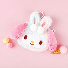 산리오 그라데이션 동전파우치 동전지갑 복주머니 추석 설날 가방고리지갑 캐릭터 선물