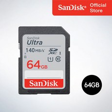 서버64gb
 샌디스크코리아 공식인증정품 SD메모리카드 SDXC ULTRA 울트라 DUNB 64GB 64기가