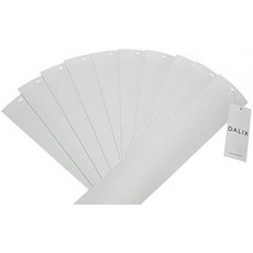 DALIX PVC Vertical Blind Replacement Slats Curved Smooth White 82.5 x 3.5 (10-Pack), One Color_10, One Color