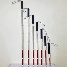 시각 장애인 스틱 시각장애인용지팡이 맹인 지팡이 보조 보행, 1개, 7섹션 1.25m 고정+회전