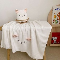 걸스코코 귀요미 목욕 페이스바스 타월 캐릭터 페이스수건, 1개, 화이트양