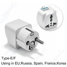 범용 AU 호주 플매트 카펫 러그 어댑터 여행용 소켓 전기 컨버터 전원 충전기 EU US UK-AU, 3개, [08] 4.8mm EU White, [02] 3pcs