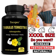 Tribulus Terrestris 보조식품 - 에너지 체력 성능 및 열정 증가 기분 개선 생식 건강 남성 활력 성능 향상, 1개, 60정