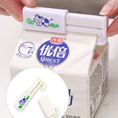 망고컴퍼니 우유팩 홀더(2입) 쥬스팩 잠금클립 쥬스팩 위생홀더