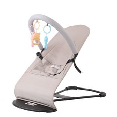 아기 동조 유물 아기 흔들 의자가 수면 흔들 의자 안락 의자 요람 침대 신생아의 편안함, 장난감 랙 모기장 조기 교육 기계, 유기농면 밝은 회색