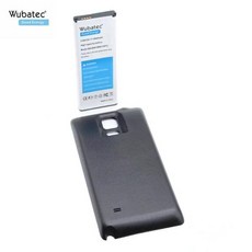  Wubatec 1x Note 4 NFC 배터리 6440mAh 삼성에 적합한 갤럭시 노트 N910F 용 케이스 EB-BN910BBE 확장, 01 Black 