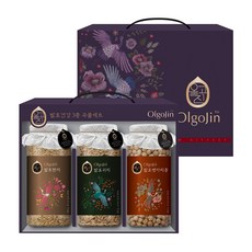 올고진 발효 혼합잡곡 현미 귀리 병아리콩 3종 곡물세트32호(650g x 3개), 3개