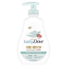 Baby Dove 도브 베이비 팁 투 토 워시 368.5g(13온스) 민감성 펌프 (384ml) (2팩), Baby Dove 도브 베이비 팁 투 토 워시 368., 2개