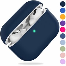 ATUAT AirPods Pro Silicone Case 에어팟 프로 실리콘 케이스 다크 블루, .