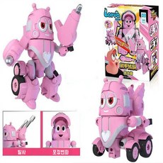 라바 레인저 트랜스포머 변신 로봇장난감 남아선물 혼합색상, 핑크