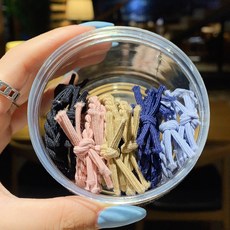 베이비윙 흑고무줄 INS 숲 블랙 헤어끈 여성 세분 쁘띠 서클 소녀 큐트 가죽커버 심플 고무링