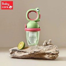 아기 과일 이유식기 음식 과채 물림봉지 실리콘, 녹색, 1개