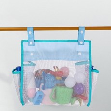 카이로스 컨퍼니 욕실그물망 장난감 정리망 목욕놀이 그물망 수납, 블루, 1개