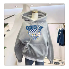 티피/Teepie 추동 맨투맨 여 기모에 통통 mm 빅사이즈 미디엄 루즈핏 후드 코트