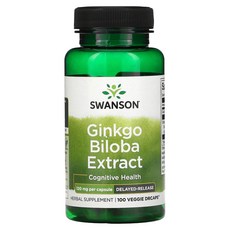 Ginkgo Biloba 120mg 100 Veggie DRcaps, 1개, 100정