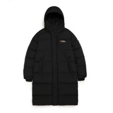 내셔널지오그래픽 롱 패딩 카이만 프로 구스 다운 점퍼 SMALL LOGO BLACK N224MDW890-BK