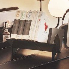 만만템 미니 책꽂이 북엔드 책상 인테리어 게임팩 타이틀 정리대 파일 거치대, 만만템 블랙