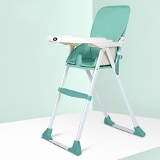 뉴타임즈10 유아식탁의자 하이체어 어린이 식의자 휴대용 접이식 다기능의자 식의자 영아식탁 의자 식당용 QH06 A18, 03 민트
