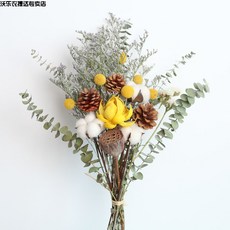 패션 직구 부케 말린꽃 프리저브드꽃다발 진짜 로즈 목화꽃 유갈리 데이지 북유럽바란스 스윗 실내 진열 장식품, Z군자정 1 말린꽃 가방