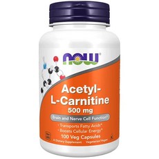 Now Foods Acetyl L-Carnitine 500 mg 100 caps Now Foods 아세틸 L-카르니틴 500 mg 100정, 1개