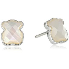 [미국] 976735 TOUS Jewelry"Icon Black and White" Sterling Silver with Mini Bear Stud Earrings