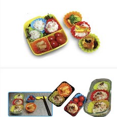 실리콘 도시락 반찬컵 소스컵 머핀 몰드 빵틀 전자렌지용 6p, 1세트
