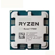 CPU R 7 7700X R7 4.5GHz 8코어 16스레드 프로세서 5NM L332M 1000000591 소켓 AM5 N쿨러 없음