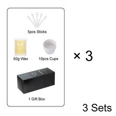 빈 휴대용 무통 코 키트 종이 없는 및 귀 제모 남녀용 세트 50g, 112-whitex3, 4) 112-whitex3, 3개