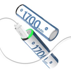 모락 런처 USB C타입 충전식 건전지 AA, 1세트, 2개입