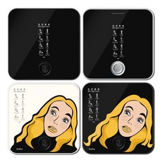 [비핏] [앱코치 체중계] 다이어트 App 체중관리 목표체중관리 운동후 소모칼로리까지, 체중계:팝아트 블랙, 상세 설명 참조