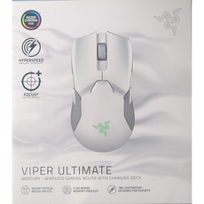 레이저 Viper Ultimate 마우스 + 충전독 세트 RC30-030501, MERCURY WHITE