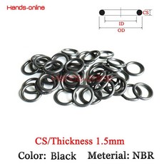 NBR 씰링 O링 O링 씰 개스킷 오링 고무 오일 와셔 개스킷 두께CS 15mm ID 06200mm, 77) 30x27x1.5 mm