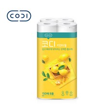 코디 키친타월 주방 기름 휴지 150매x8개입(1팩), 150개입, 8개