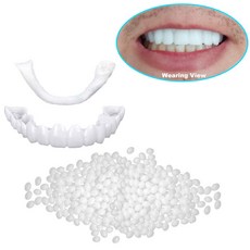임시 치아 교육 수리위한 의치 상단 치아 베니어 열 비드 맞춤식 치아 교정기, One Color, One Size