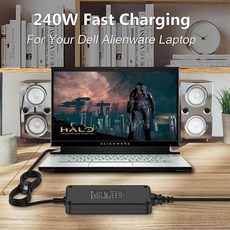 Dell Alienware 노트북 충전기 17 13 15 R3 R4 R5 R6 R7 X51 X16 G5 5500 5510 240W, 03 UK Plug, 한개옵션1