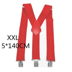 큰 강한 클립 멜빵 교정기 너비 단색 고탄성 벨트, 12.레드-XXL, 1개